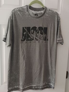 Hybrid & company Gray Jimi Hendrix Graphic Crew Neck Tee